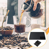 Maxbell Silicone Coffee Mat Non Slip 60x40 cm with Raised Edges Espresso Machine Mat Black