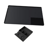 Maxbell Silicone Coffee Mat Non Slip 60x40 cm with Raised Edges Espresso Machine Mat Black