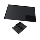 Maxbell Silicone Coffee Mat Non Slip 60x40 cm with Raised Edges Espresso Machine Mat Black