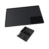 Maxbell Silicone Coffee Mat Non Slip 60x40 cm with Raised Edges Espresso Machine Mat Black