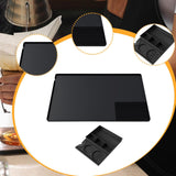 Maxbell Silicone Coffee Mat Non Slip 60x40 cm with Raised Edges Espresso Machine Mat Black
