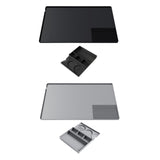 Maxbell Silicone Coffee Mat Non Slip 60x40 cm with Raised Edges Espresso Machine Mat Black