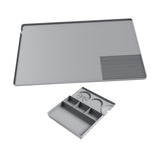 Maxbell Silicone Coffee Mat Non Slip 60x40 cm with Raised Edges Espresso Machine Mat Gray