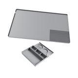Maxbell Silicone Coffee Mat Non Slip 60x40 cm with Raised Edges Espresso Machine Mat Gray