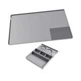 Maxbell Silicone Coffee Mat Non Slip 60x40 cm with Raised Edges Espresso Machine Mat Gray