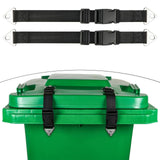 Maxbell 2Pcs Trash Can Lid Locks Straps for Animals Trash Bin Locks for Outside Home