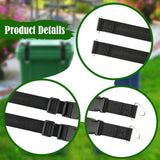 Maxbell 2Pcs Trash Can Lid Locks Straps for Animals Trash Bin Locks for Outside Home
