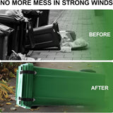 Maxbell 2Pcs Trash Can Lid Locks Straps for Animals Trash Bin Locks for Outside Home