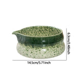 Maxbell Japanese Ceramic Matcha Bowl Portable Tableware for Home Dining Room Kitchen Green
