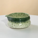 Maxbell Japanese Ceramic Matcha Bowl Portable Tableware for Home Dining Room Kitchen Green