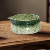 Maxbell Japanese Ceramic Matcha Bowl Portable Tableware for Home Dining Room Kitchen Green