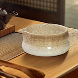 Maxbell Japanese Ceramic Matcha Bowl Portable Tableware for Home Dining Room Kitchen White
