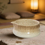 Maxbell Japanese Ceramic Matcha Bowl Portable Tableware for Home Dining Room Kitchen White