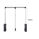 Maxbell Adjustable Wardrobe Lift Rail Organizer Accessory for Cloakroom Side Mounted Silvery 55cm to 70cm
