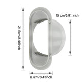 Maxbell 15cm Mobile AC Exhaust Vent Hose Connector Flat Mouth 21.5x8.7cm Accessories