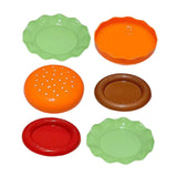 Maxbell Hamburger Bowl and Plate Set Dinner Dishes Lunch Cake Ceramic Dinnerware Set