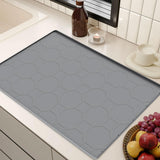 Maxbell Under Sink Mat for Kitchen Cabinet Anti Slip Bathroom Tray Cabinet Protector Grey