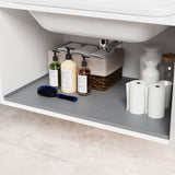 Maxbell Under Sink Mat for Kitchen Cabinet Anti Slip Bathroom Tray Cabinet Protector Grey