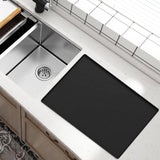 Maxbell Under Sink Mat for Kitchen Cabinet Anti Slip Bathroom Tray Cabinet Protector Black