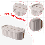 Maxbell Cables Storage Box Practical Cables Organizer Box for Computer Tabletop Khaki