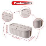 Maxbell Cables Storage Box Practical Cables Organizer Box for Computer Tabletop Khaki