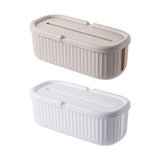 Maxbell Cables Storage Box Practical Cables Organizer Box for Computer Tabletop Khaki