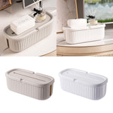 Maxbell Cables Storage Box Practical Cables Organizer Box for Computer Tabletop Khaki