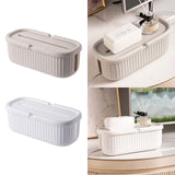 Maxbell Cables Storage Box Practical Cables Organizer Box for Computer Tabletop Khaki