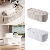 Maxbell Cables Storage Box Practical Cables Organizer Box for Computer Tabletop Khaki