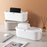 Maxbell Cables Storage Box Practical Cables Organizer Box for Computer Tabletop Khaki