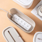 Maxbell Cables Storage Box Practical Cables Organizer Box for Computer Tabletop Khaki