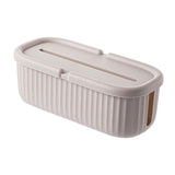 Maxbell Cables Storage Box Practical Cables Organizer Box for Computer Tabletop Khaki