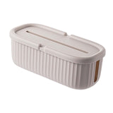 Maxbell Cables Storage Box Practical Cables Organizer Box for Computer Tabletop Khaki