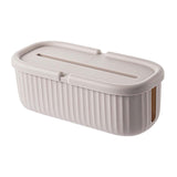 Maxbell Cables Storage Box Practical Cables Organizer Box for Computer Tabletop Khaki