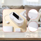 Maxbell Cables Storage Box Practical Cables Organizer Box for Computer Tabletop White