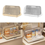 Maxbell Dustproof Cup Holder Desktop Cup Storage Rack for Dishes Chopsticks Tea Cups Cream Color