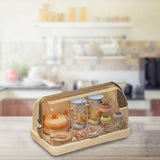 Maxbell Dustproof Cup Holder Desktop Cup Storage Rack for Dishes Chopsticks Tea Cups Cream Color