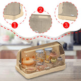 Maxbell Dustproof Cup Holder Desktop Cup Storage Rack for Dishes Chopsticks Tea Cups Cream Color