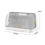 Maxbell Dustproof Cup Holder Desktop Cup Storage Rack for Dishes Chopsticks Tea Cups White