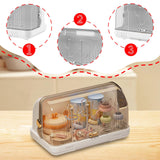 Maxbell Dustproof Cup Holder Desktop Cup Storage Rack for Dishes Chopsticks Tea Cups White