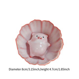 Maxbell Ceramic Tea Cup with Tea Pet Traditional for Teahouse Restaurant Living Room Style A
