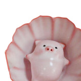 Maxbell Ceramic Tea Cup with Tea Pet Traditional for Teahouse Restaurant Living Room Style A