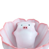 Maxbell Ceramic Tea Cup with Tea Pet Traditional for Teahouse Restaurant Living Room Style C