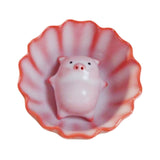 Maxbell Ceramic Tea Cup with Tea Pet Traditional for Teahouse Restaurant Living Room Style D