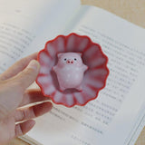 Maxbell Ceramic Tea Cup with Tea Pet Traditional for Teahouse Restaurant Living Room Style D