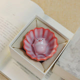 Maxbell Ceramic Tea Cup with Tea Pet Traditional for Teahouse Restaurant Living Room Style D