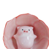 Maxbell Ceramic Tea Cup with Tea Pet Traditional for Teahouse Restaurant Living Room Style E