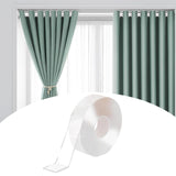 Maxbell Curtain Rod Tape Glide Clear Smooth Sliding Silent for Bedroom Home Bathroom