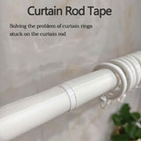 Maxbell Curtain Rod Tape Glide Clear Smooth Sliding Silent for Bedroom Home Bathroom
