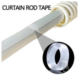 Maxbell Curtain Rod Tape Glide Clear Smooth Sliding Silent for Bedroom Home Bathroom